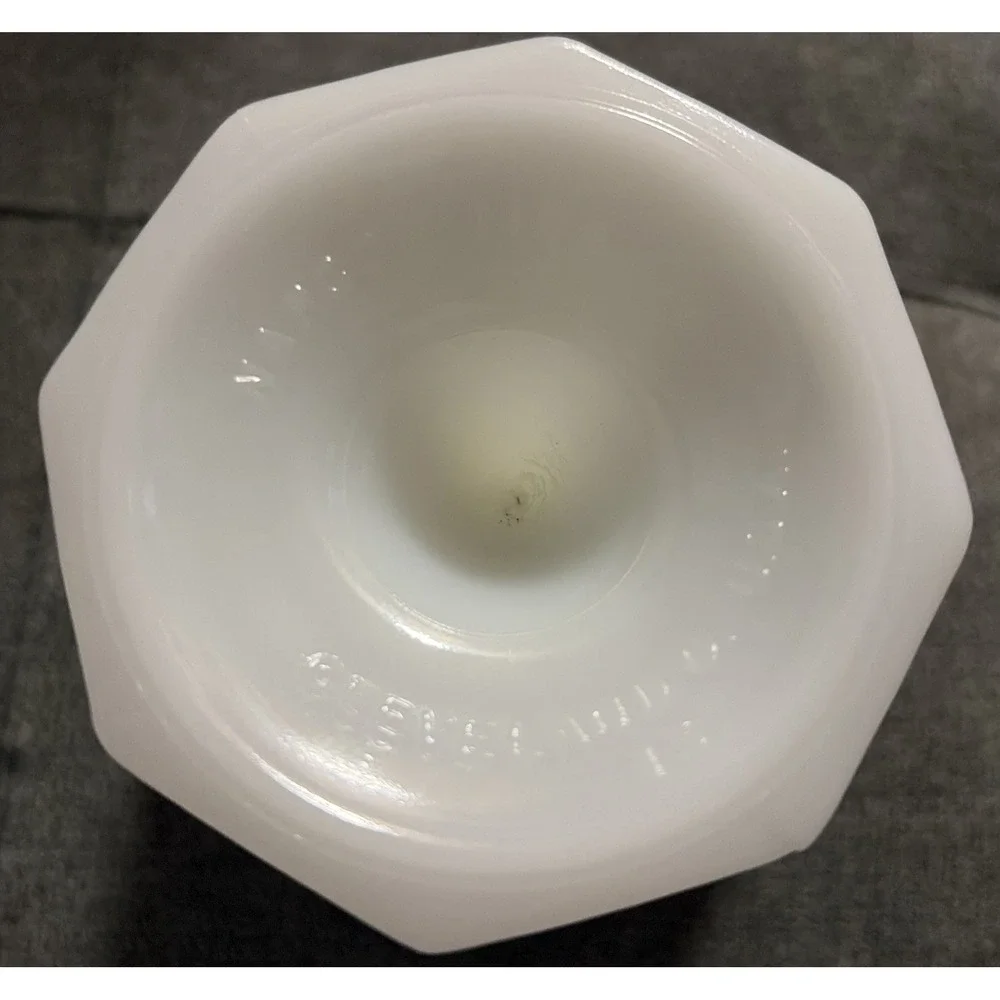 Vintage Napco‎ White Milk Glass Pedestal Candy Dish Diamond Pattern